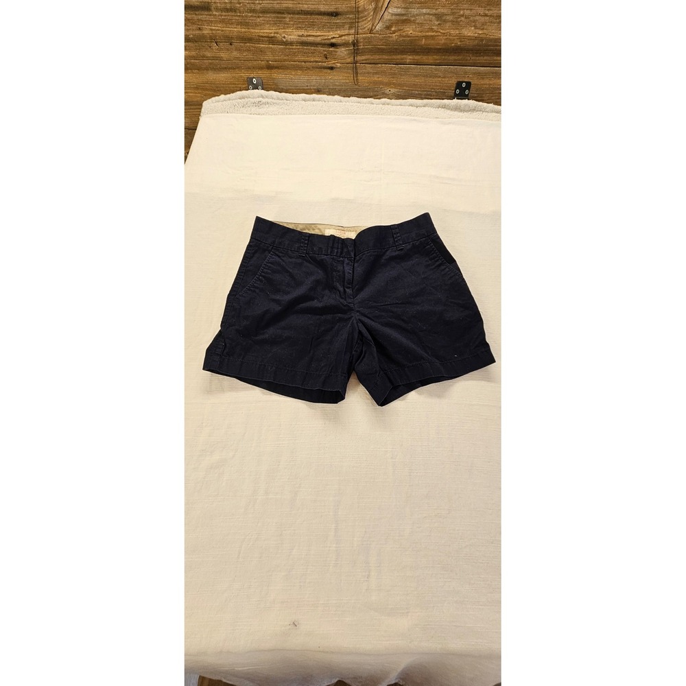 J.Crew Broken-In Chino‎ Shorts Womens 2 Navy Blue Cotton Casual Summer Mid Rise